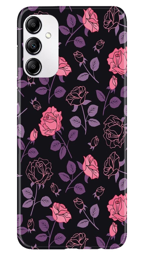 Rose Black Background Mobile Back Case for Samsung Galaxy M14 5G (Design - 27) Rose Black Background Case for Samsung Galaxy M14 5G