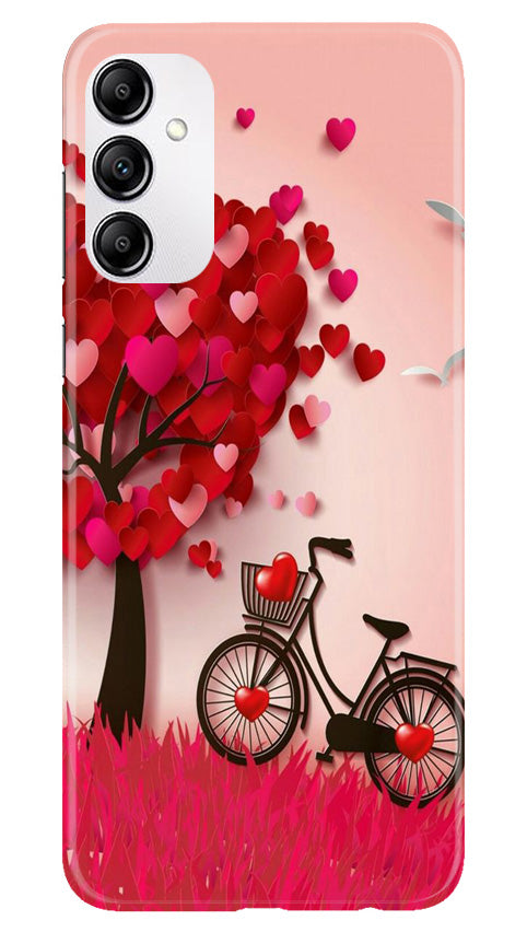 Red Heart Cycle Mobile Back Case for Samsung Galaxy A14 5G (Design - 191) Red Heart Cycle Case for Samsung Galaxy A14 5G (Design No. 191)