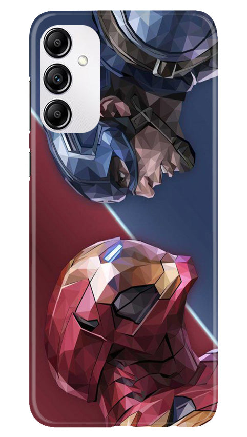 Ironman Captain America Mobile Back Case for Samsung Galaxy A14 5G (Design - 214) Ironman Captain America Case for Samsung Galaxy A14 5G (Design No. 214)