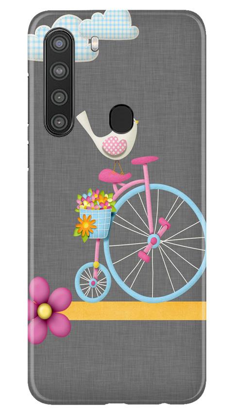 Sparron with cycle Mobile Back Case for Samsung Galaxy A21 (Design - 34) Sparron with cycle Case for Samsung Galaxy A21
