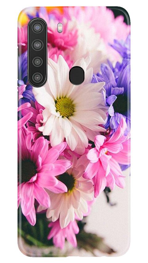 Coloful Daisy Mobile Back Case for Samsung Galaxy A21 (Design - 73) Coloful Daisy Case for Samsung Galaxy A21