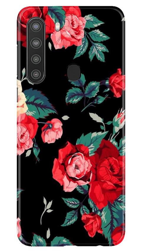 Red Rose2 Mobile Back Case for Samsung Galaxy A21 (Design - 81) Red Rose2 Case for Samsung Galaxy A21