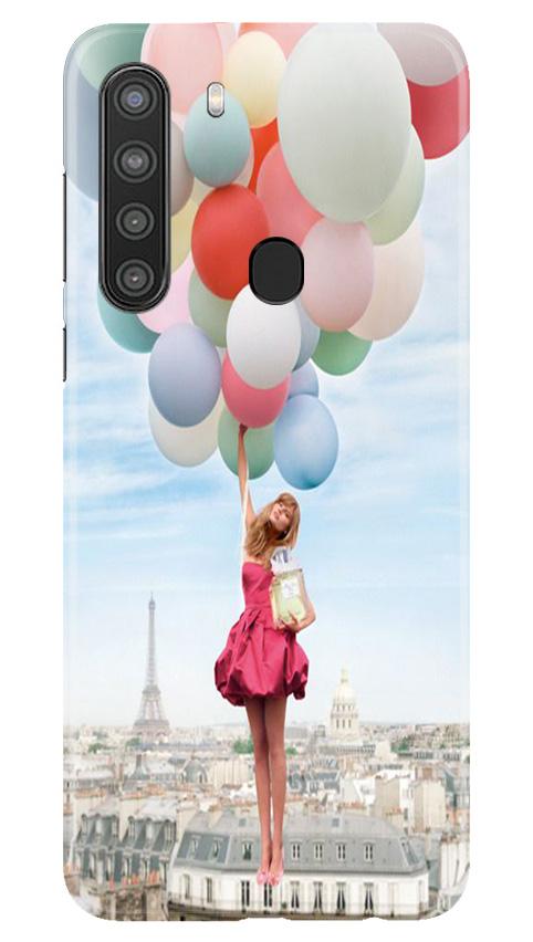 Girl with Baloon Mobile Back Case for Samsung Galaxy A21 (Design - 84) Girl with Baloon Case for Samsung Galaxy A21