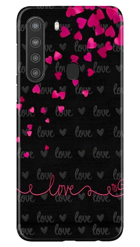 Love in Air Mobile Back Case for Samsung Galaxy A21 (Design - 89) Love in Air Case for Samsung Galaxy A21