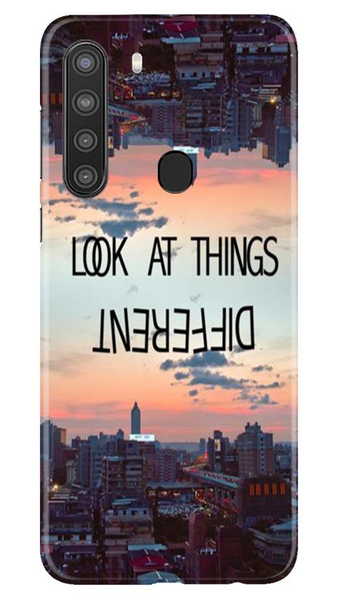 Look at things different Mobile Back Case for Samsung Galaxy A21 (Design - 99) Look at things different Case for Samsung Galaxy A21