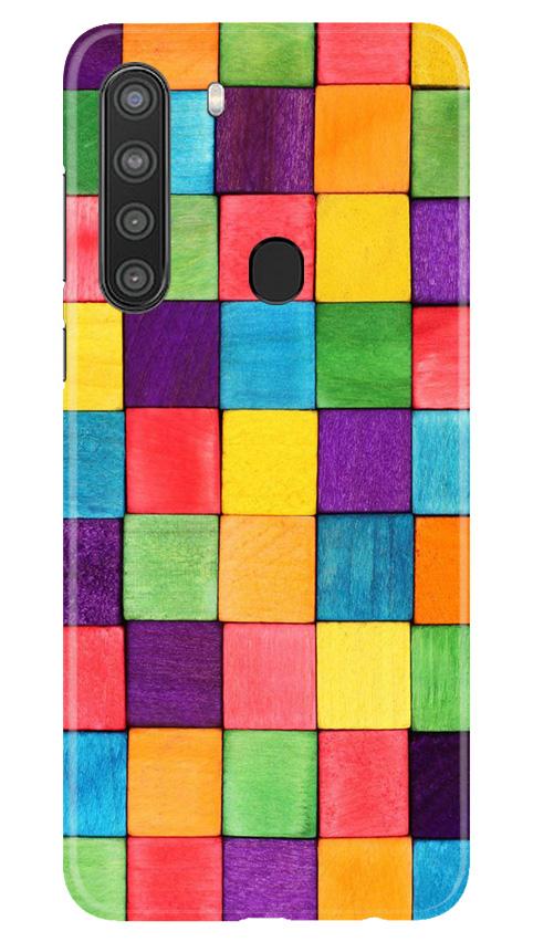 Colorful Square Mobile Back Case for Samsung Galaxy A21 (Design - 218) Colorful Square Case for Samsung Galaxy A21 (Design No. 218)
