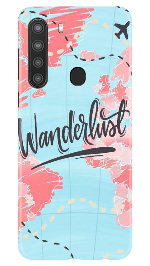 Wonderlust Travel Mobile Back Case for Samsung Galaxy A21 (Design - 223) Wonderlust Travel Case for Samsung Galaxy A21 (Design No. 223)