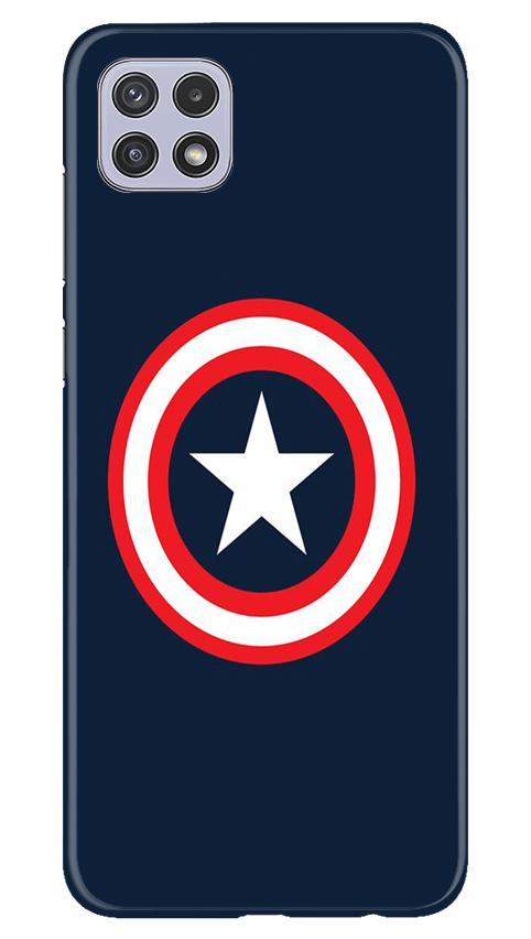 Captain America Mobile Back Case for Samsung Galaxy A22 (Design - 42) Captain America Case for Samsung Galaxy A22