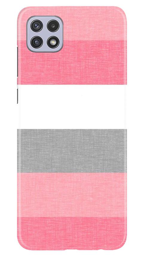 Pink white pattern Mobile Back Case for Samsung Galaxy A22 (Design - 55) Pink white pattern Case for Samsung Galaxy A22