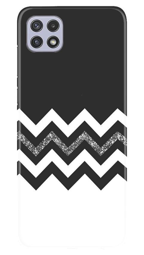 Black white Pattern2Mobile Back Case for Samsung Galaxy A22 (Design - 83) Black white Pattern2Case for Samsung Galaxy A22