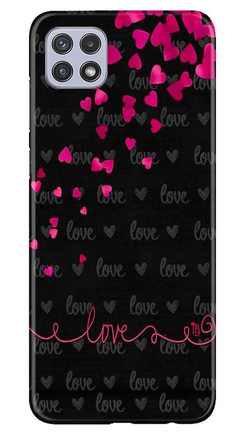 Love in Air Mobile Back Case for Samsung Galaxy A22 (Design - 89) Love in Air Case for Samsung Galaxy A22