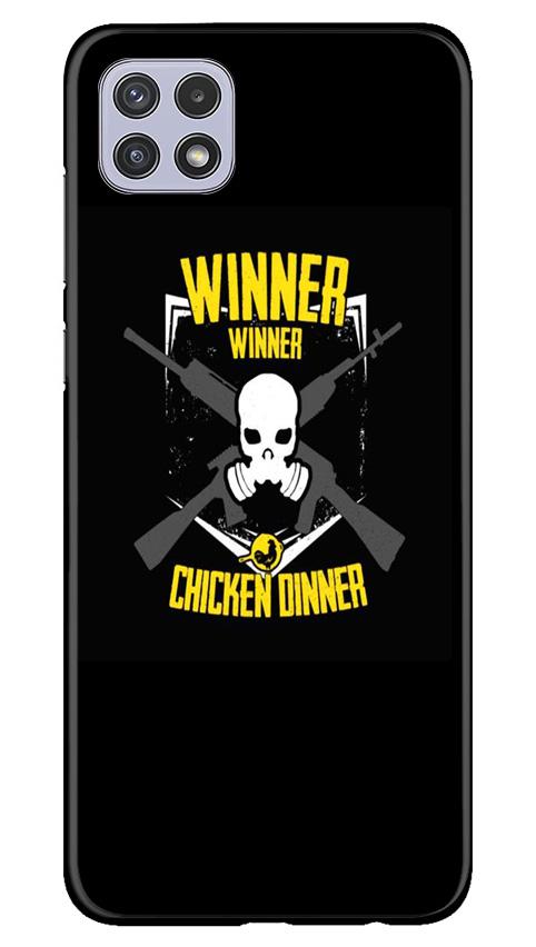 Winner Winner Chicken Dinner Mobile Back Case for Samsung Galaxy A22 (Design - 178) Winner Winner Chicken Dinner Case for Samsung Galaxy A22 (Design - 178)