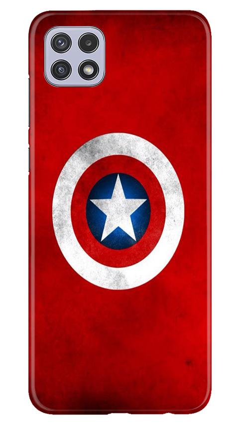 Captain America Mobile Back Case for Samsung Galaxy A22 (Design - 249) Captain America Case for Samsung Galaxy A22 (Design No. 249)