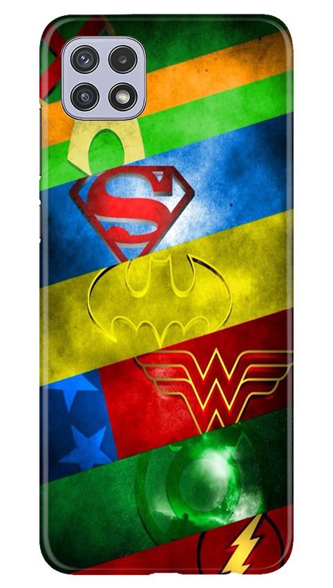 Superheros Logo Mobile Back Case for Samsung Galaxy A22 (Design - 251) Superheros Logo Case for Samsung Galaxy A22 (Design No. 251)
