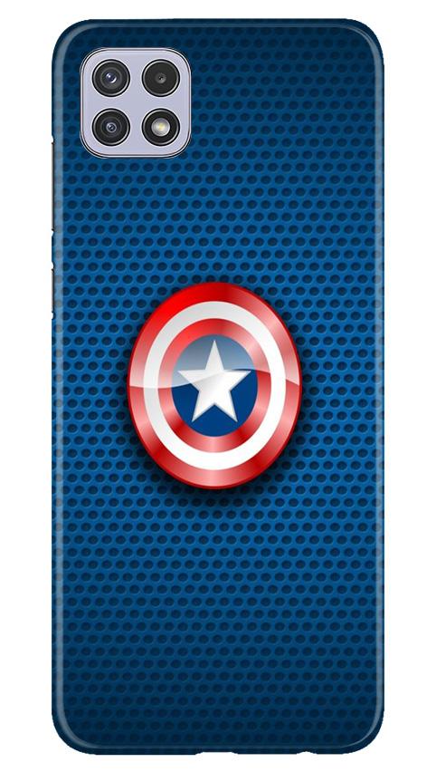 Captain America Shield Mobile Back Case for Samsung Galaxy A22 (Design - 253) Captain America Shield Case for Samsung Galaxy A22 (Design No. 253)