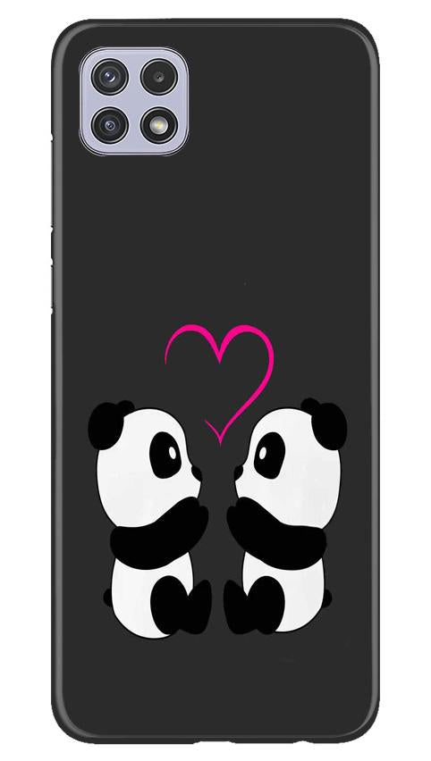 Panda Love Mobile Back Case for Samsung Galaxy A22 (Design - 398) Panda Love Mobile Back Case for Samsung Galaxy A22 (Design - 398)