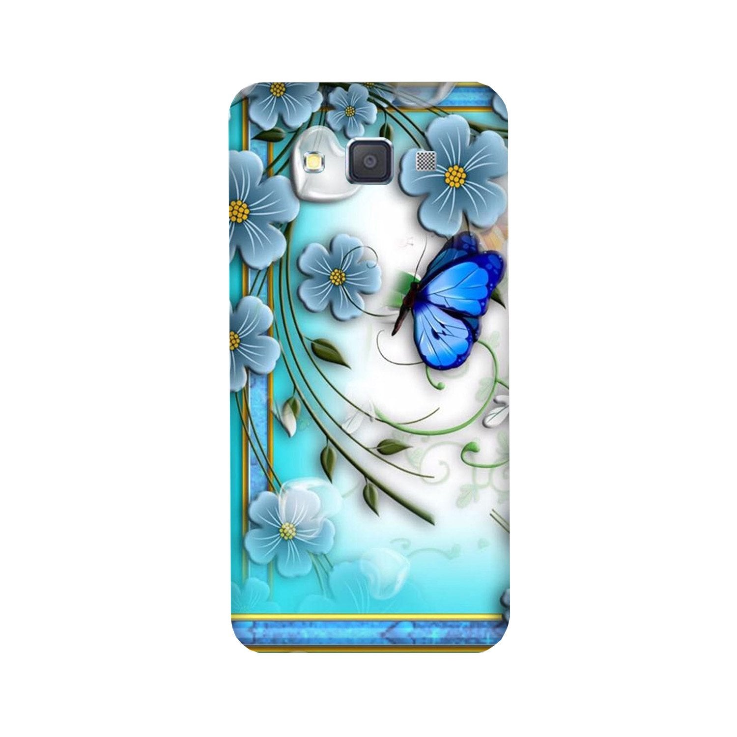 Blue Butterfly Case for Galaxy E5 Blue Butterfly Case for Galaxy E5