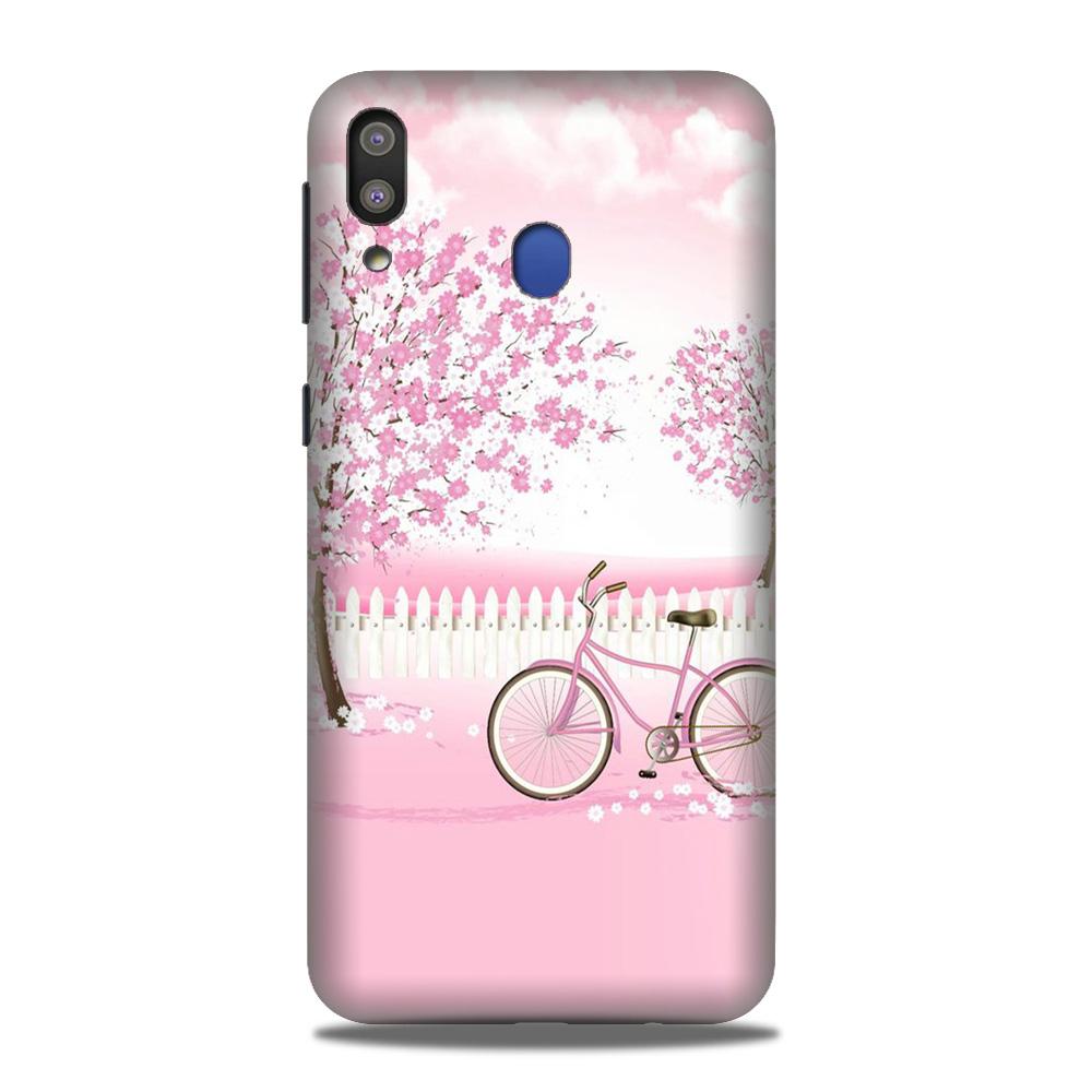 Pink Flowers Cycle Case for Samsung Galaxy A30 (Design - 102) Pink Flowers Cycle Case for Samsung Galaxy A30 (Design - 102)