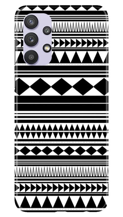Black white Pattern Mobile Back Case for Samsung Galaxy A32 (Design - 5) Black white Pattern Case for Samsung Galaxy A32