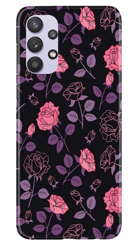 Rose Black Background Mobile Back Case for Samsung Galaxy A32 (Design - 27) Rose Black Background Case for Samsung Galaxy A32