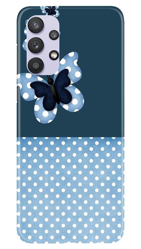 White dots Butterfly Mobile Back Case for Samsung Galaxy A32 (Design - 31) White dots Butterfly Case for Samsung Galaxy A32