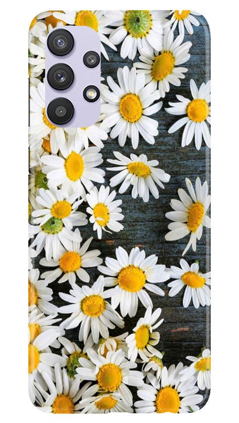 White flowers2 Mobile Back Case for Samsung Galaxy A32 (Design - 62) White flowers2 Case for Samsung Galaxy A32
