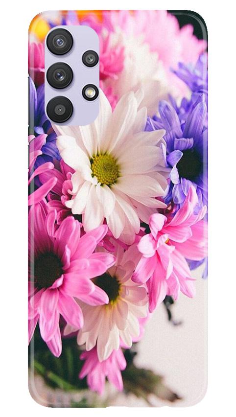 Coloful Daisy Mobile Back Case for Samsung Galaxy A32 (Design - 73) Coloful Daisy Case for Samsung Galaxy A32