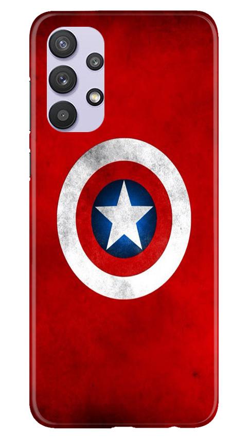 Captain America Mobile Back Case for Samsung Galaxy A32 (Design - 249) Captain America Case for Samsung Galaxy A32 (Design No. 249)