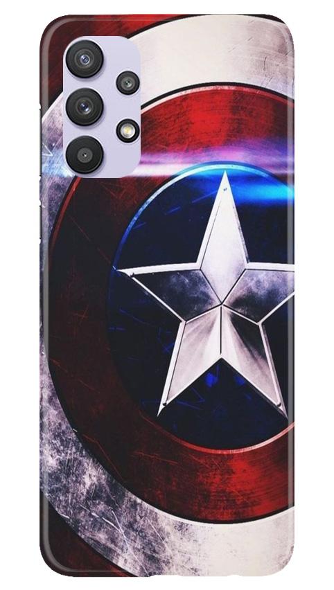 Captain America Shield Mobile Back Case for Samsung Galaxy A32 (Design - 250) Captain America Shield Case for Samsung Galaxy A32 (Design No. 250)