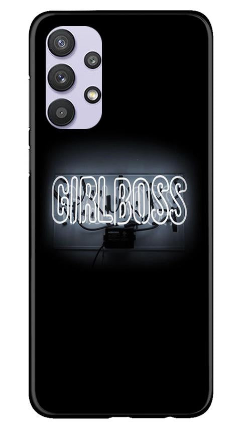 Girl Boss Black Mobile Back Case for Samsung Galaxy A32 (Design - 268) Girl Boss Black Case for Samsung Galaxy A32 (Design No. 268)