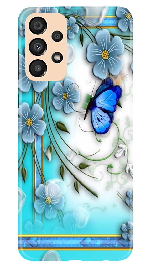Blue Butterfly Mobile Back Case for Samsung Galaxy A33 5G (Design - 21) Blue Butterfly Case for Samsung Galaxy A33 5G