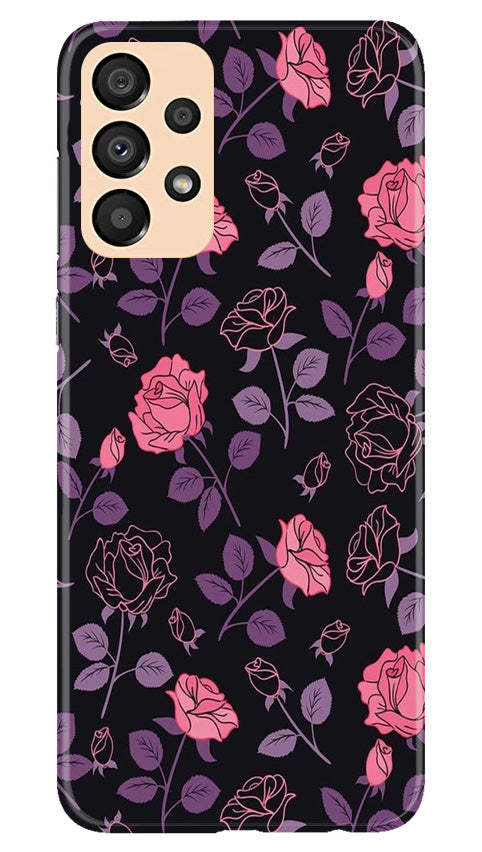 Rose Black Background Mobile Back Case for Samsung Galaxy A33 5G (Design - 27) Rose Black Background Case for Samsung Galaxy A33 5G