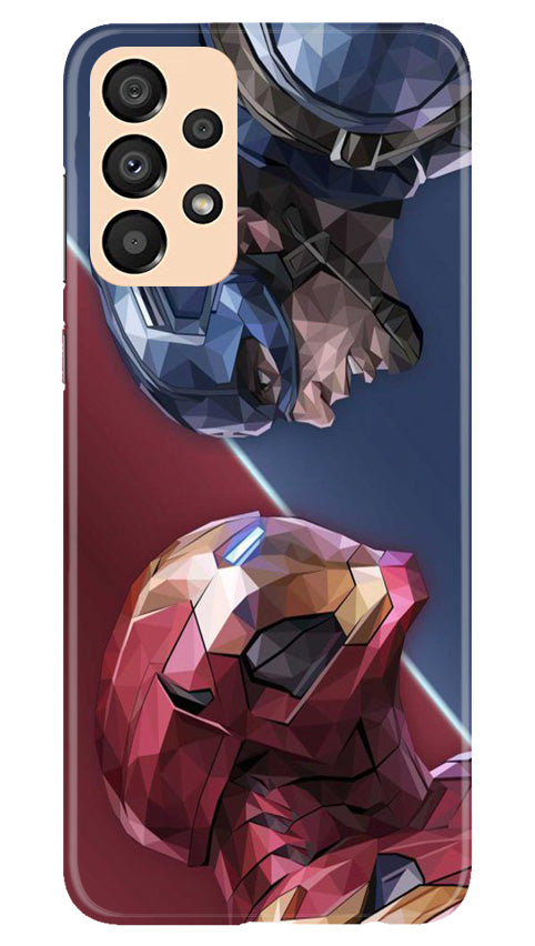 Ironman Captain America Mobile Back Case for Samsung Galaxy A33 5G (Design - 214) Ironman Captain America Case for Samsung Galaxy A33 5G (Design No. 214)