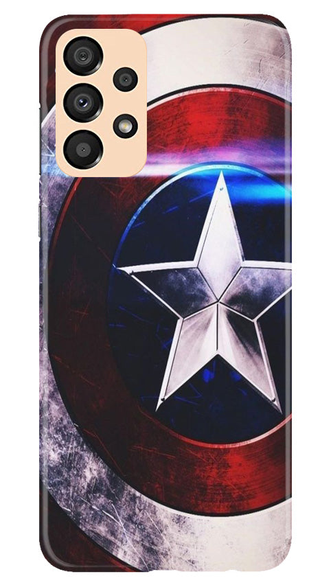 Captain America Shield Mobile Back Case for Samsung Galaxy A33 5G (Design - 219) Captain America Shield Case for Samsung Galaxy A33 5G (Design No. 219)