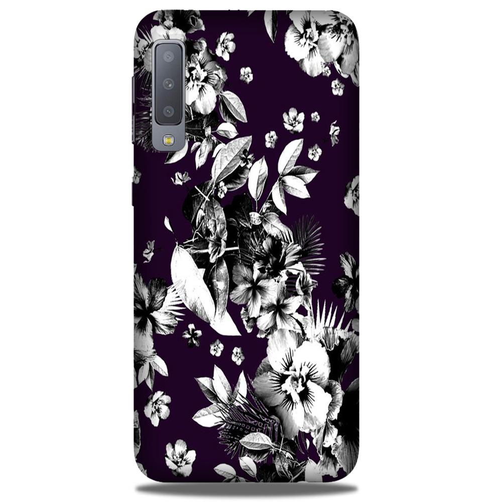 white flowers Mobile Back Case for Galaxy A50 (Design - 7) white flowers Case for Galaxy A50