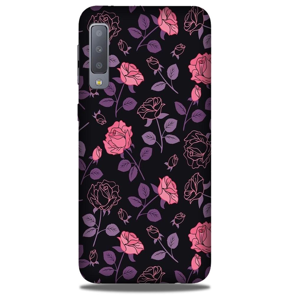 Rose Black Background Mobile Back Case for Galaxy A50 (Design - 27) Rose Black Background Case for Galaxy A50