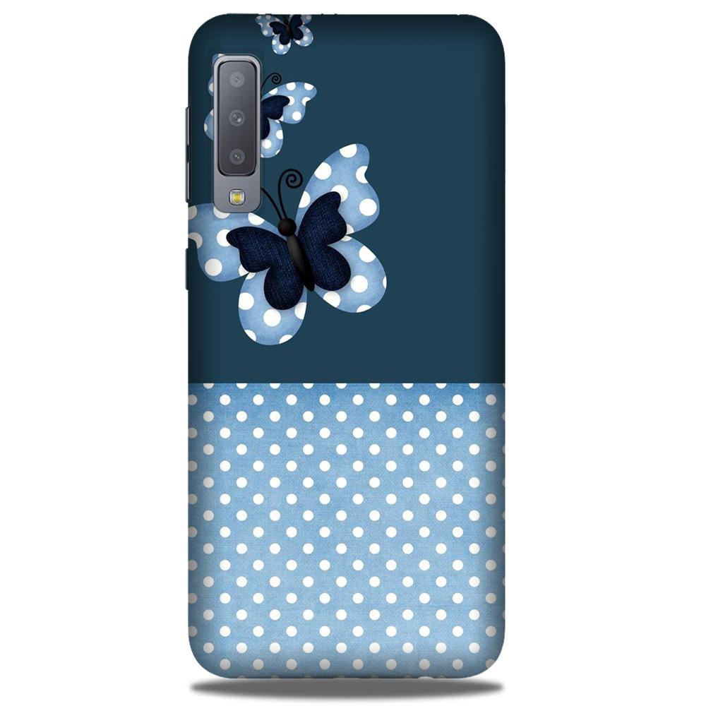 White dots Butterfly Mobile Back Case for Galaxy A50 (Design - 31) White dots Butterfly Case for Galaxy A50