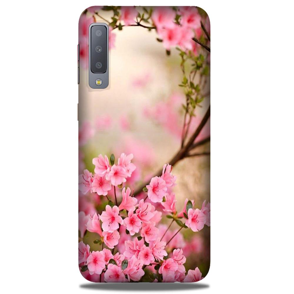 Pink flowers Mobile Back Case for Galaxy A50 (Design - 69) Pink flowers Case for Galaxy A50