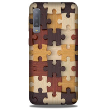 Puzzle Pattern Mobile Back Case for Galaxy A50 (Design - 217)