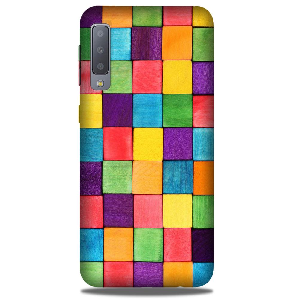 Colorful Square Mobile Back Case for Galaxy A50 (Design - 218) Colorful Square Case for Galaxy A50 (Design No. 218)
