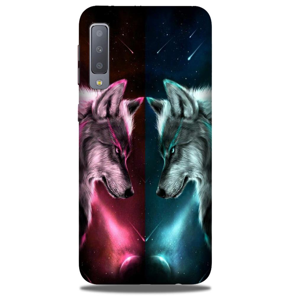Wolf fight Mobile Back Case for Galaxy A50 (Design - 221) Wolf fight Case for Galaxy A50 (Design No. 221)