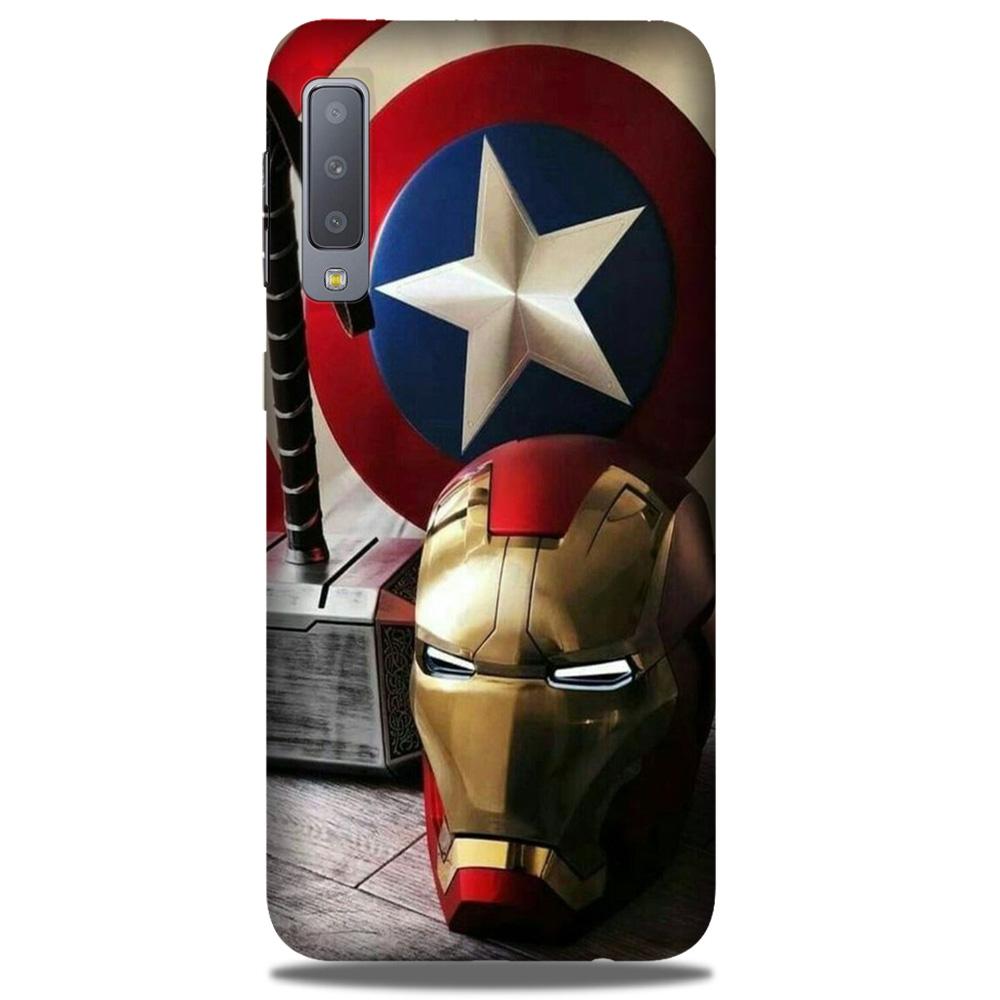 Ironman Captain America Mobile Back Case for Galaxy A50 (Design - 254) Ironman Captain America Case for Galaxy A50 (Design No. 254)