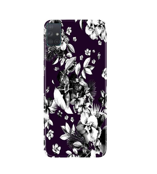 white flowers Mobile Back Case for Samsung Galaxy A51 (Design - 7) white flowers Case for Samsung Galaxy A51