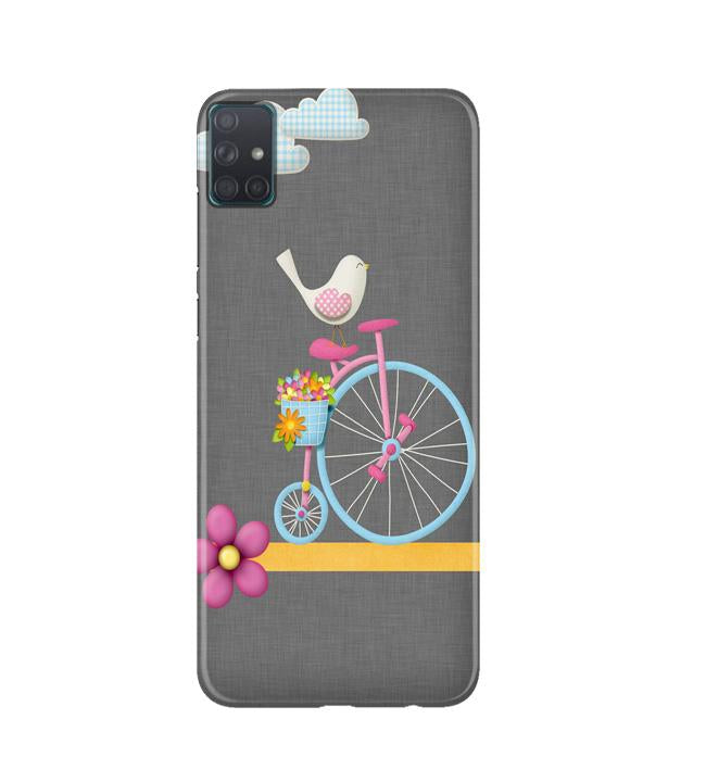 Sparron with cycle Mobile Back Case for Samsung Galaxy A51 (Design - 34) Sparron with cycle Case for Samsung Galaxy A51