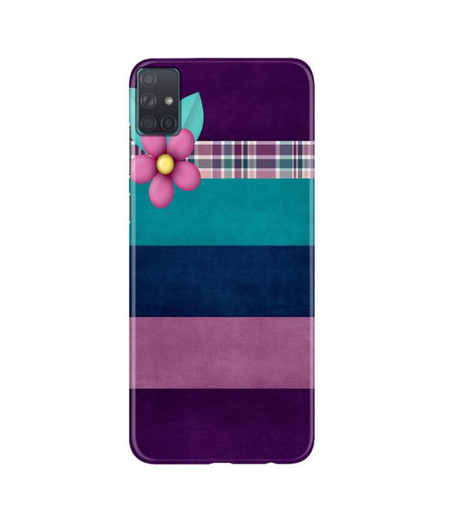 Purple Blue Mobile Back Case for Samsung Galaxy A51 (Design - 37) Purple Blue Case for Samsung Galaxy A51