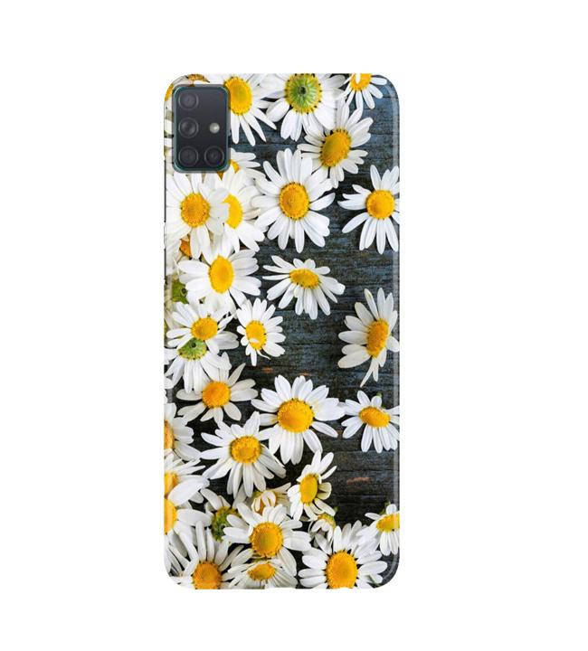 White flowers2 Mobile Back Case for Samsung Galaxy A51 (Design - 62) White flowers2 Case for Samsung Galaxy A51