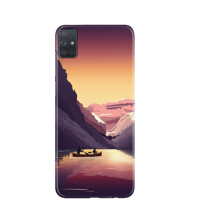 Mountains Boat Mobile Back Case for Samsung Galaxy A51 (Design - 181) Mountains Boat Case for Samsung Galaxy A51 (Design - 181)