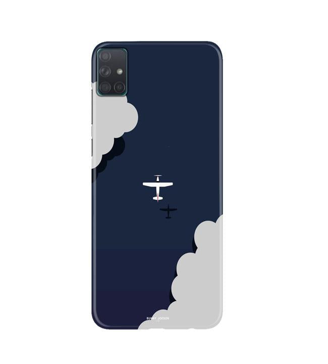 Clouds Plane Mobile Back Case for Samsung Galaxy A51 (Design - 196) Clouds Plane Case for Samsung Galaxy A51 (Design - 196)