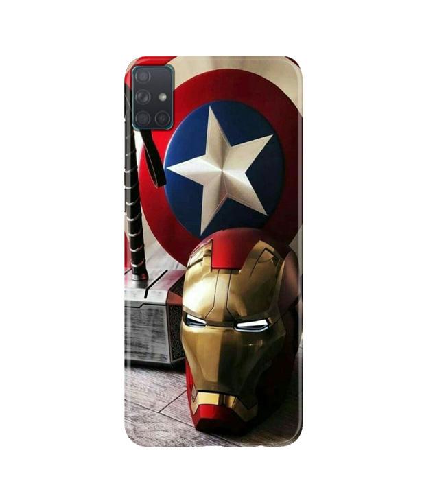 Ironman Captain America Mobile Back Case for Samsung Galaxy A51 (Design - 254) Ironman Captain America Case for Samsung Galaxy A51 (Design No. 254)