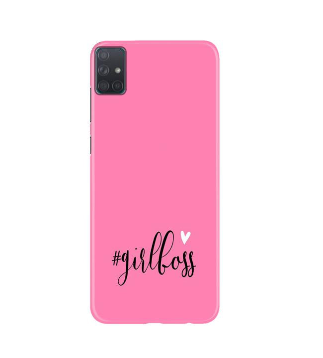 Girl Boss Pink Mobile Back Case for Samsung Galaxy A51 (Design - 269) Girl Boss Pink Case for Samsung Galaxy A51 (Design No. 269)